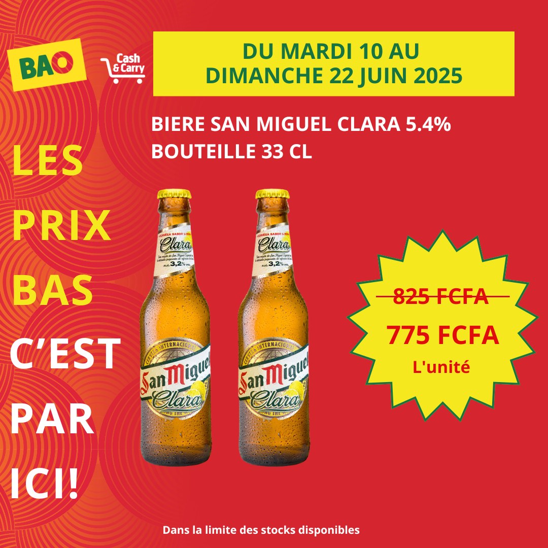 Promo BAO juin 8 Début ce matin jusqu